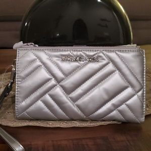 Michael kors silver wristlet